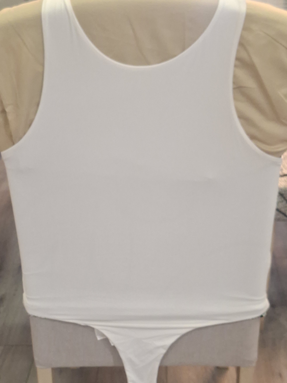 SHEIN White Ribbed Tank Bodysuit for Women - Picture 5 of 7
